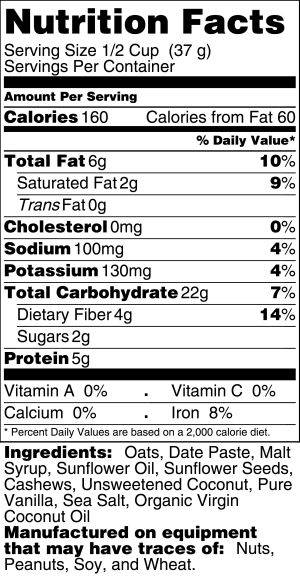 Slow-Baked Cashew Date Granola - Country Life Natural Foods