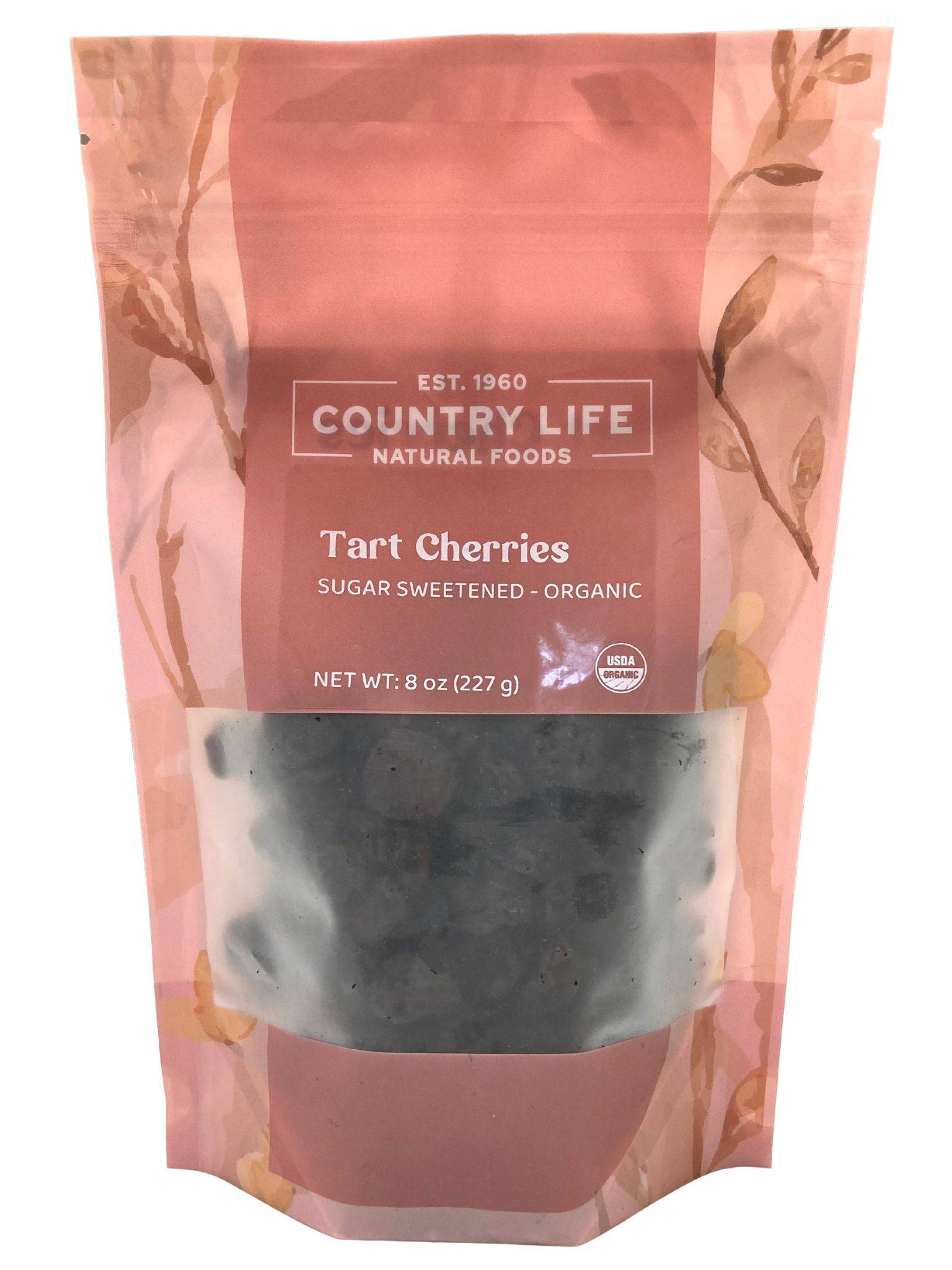 Cherries, Tart, Sugar Sweetened, Organic, Dried Fruit - Country Life Natural Foods