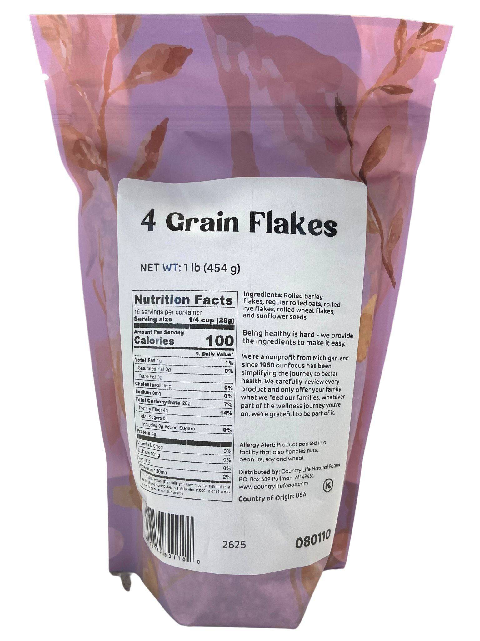 4-Grain Flakes - Country Life Natural Foods