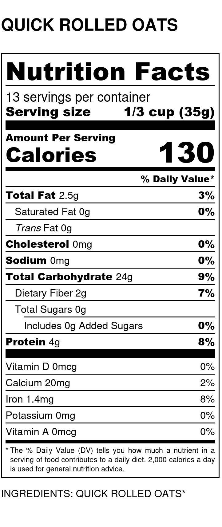 Oats, Quick Rolled - Country Life Natural Foods