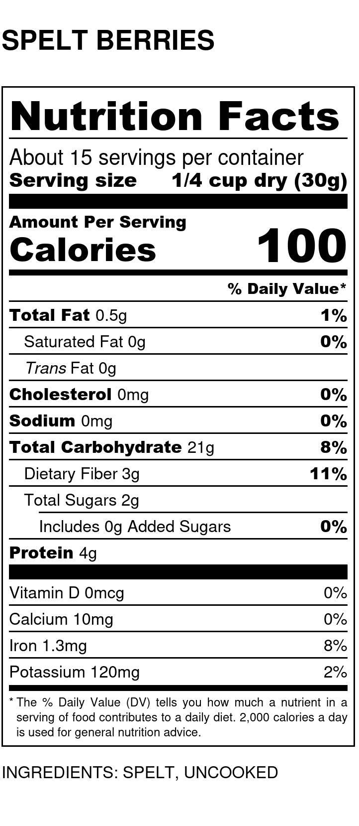 Spelt Berries, Organic - Country Life Natural Foods