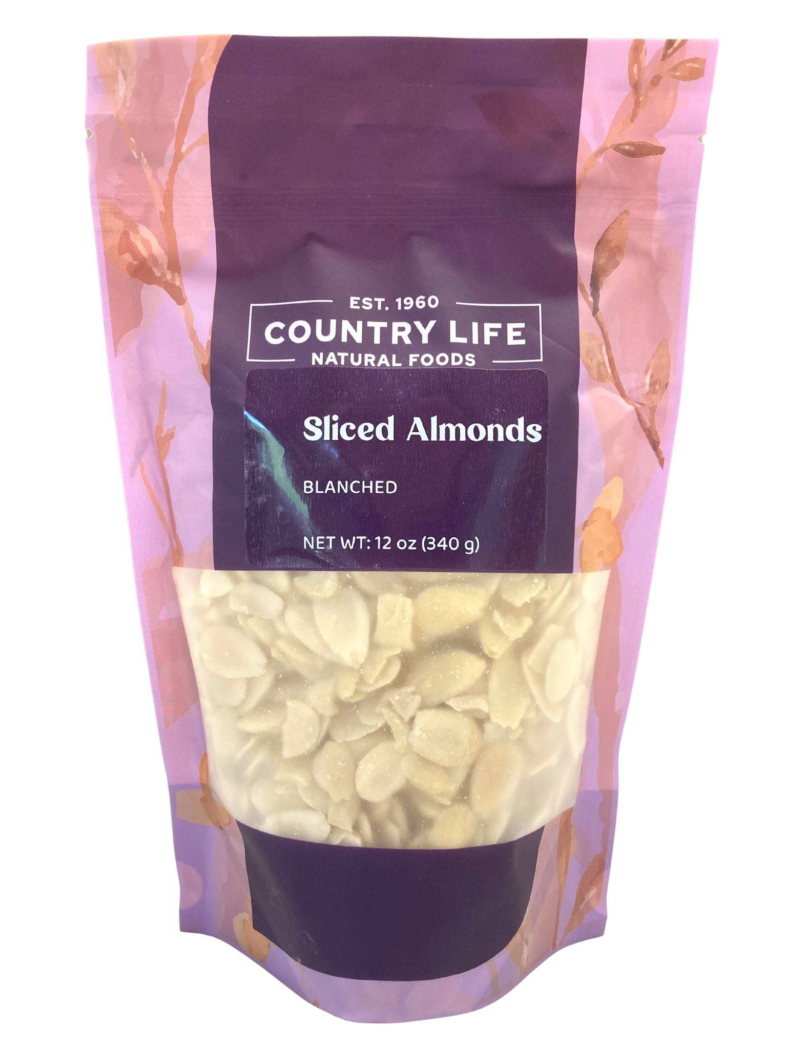 Almonds, Sliced, Blanched, Nuts - Country Life Natural Foods