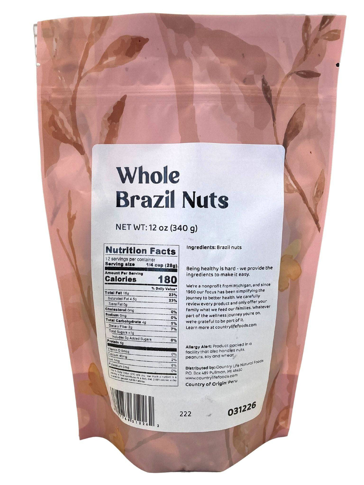 Brazil Nuts, Whole - Country Life Natural Foods