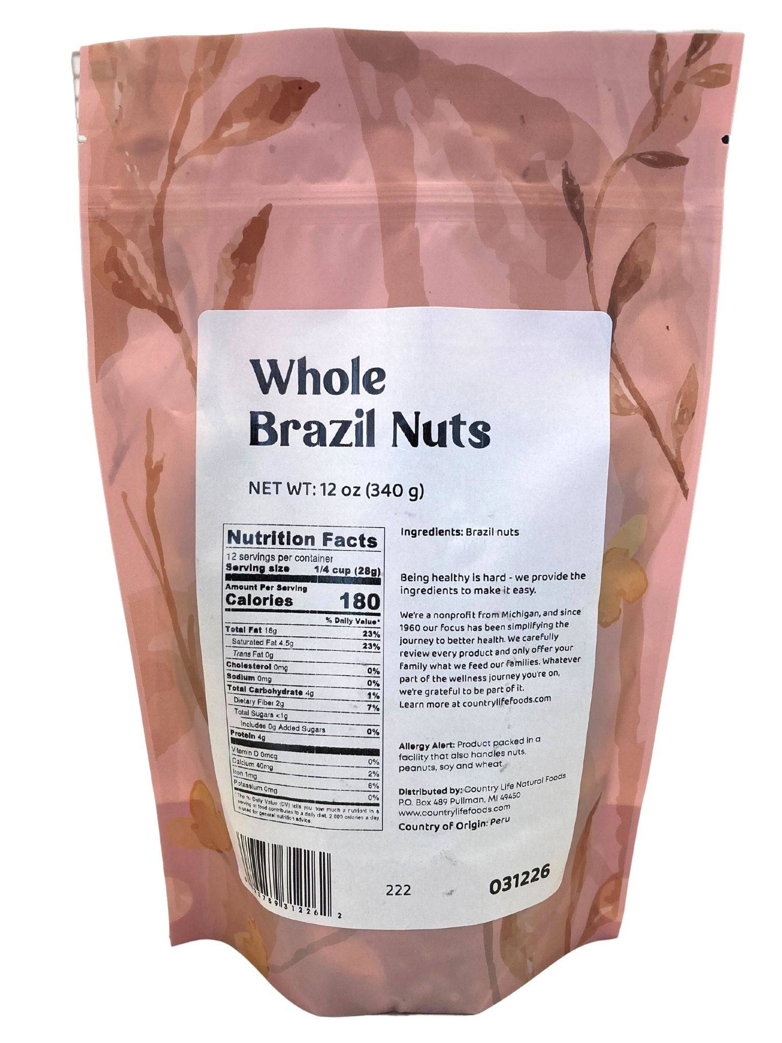 Brazil Nuts, Whole - Country Life Natural Foods
