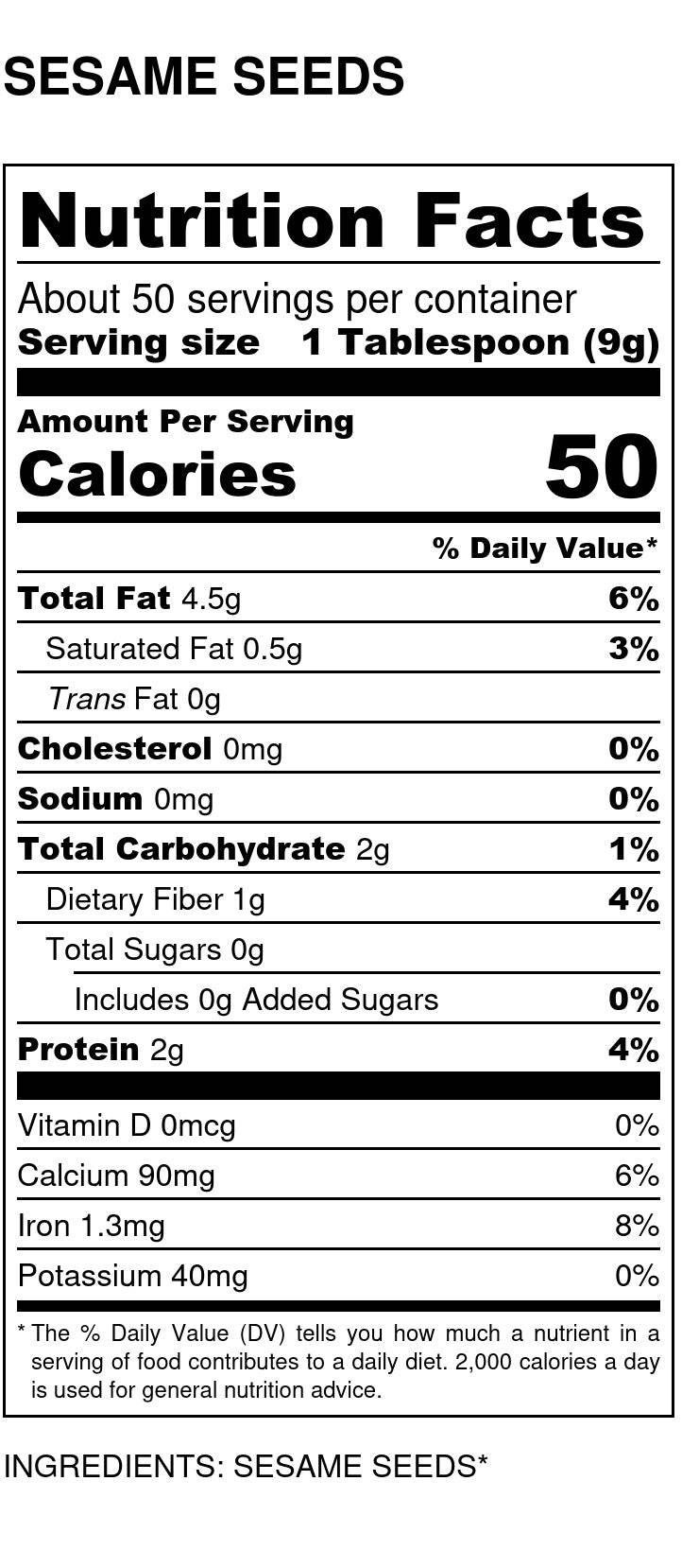 Sesame Seeds, White, Hulled, Organic - Country Life Natural Foods