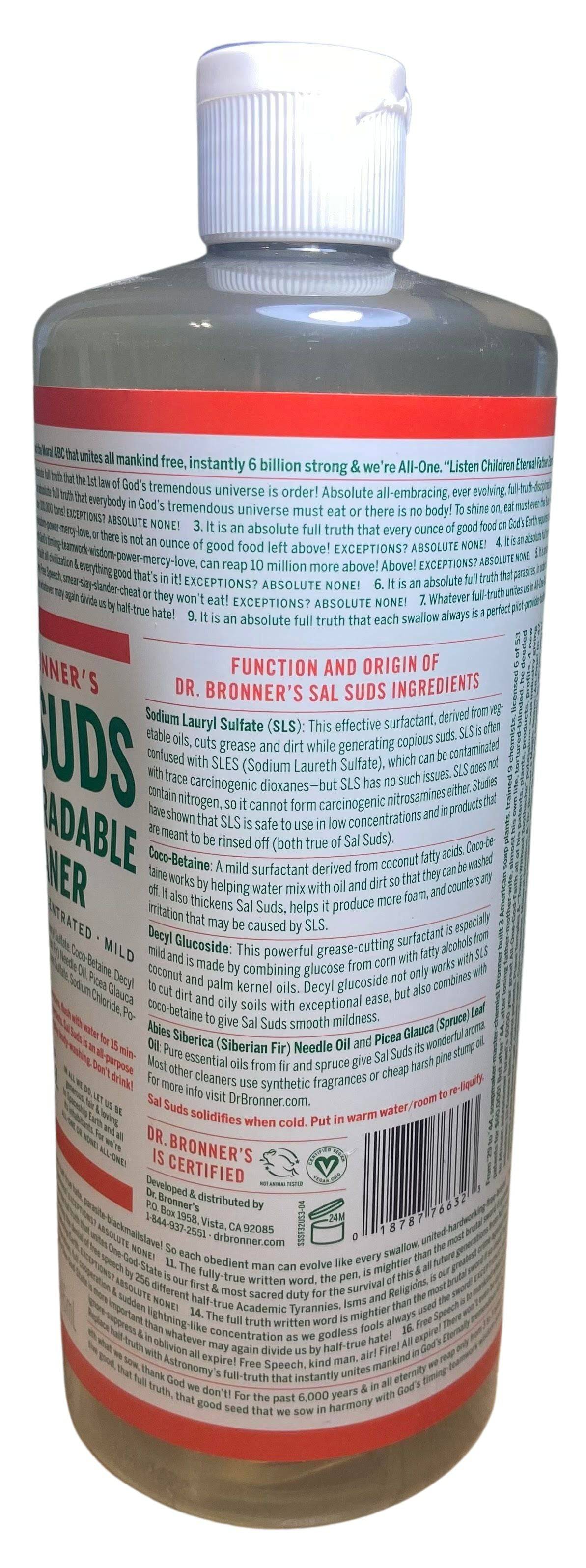 Biodegradable Cleaner, Concentrated, Sal Suds, Soaps - Country Life Natural Foods