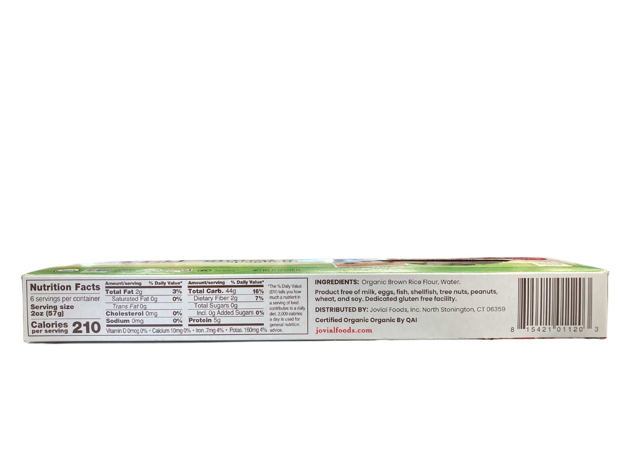 Spaghetti, Brown Rice, Organic, Jovial, Gluten-Free, Pasta & Noodles - Country Life Natural Foods
