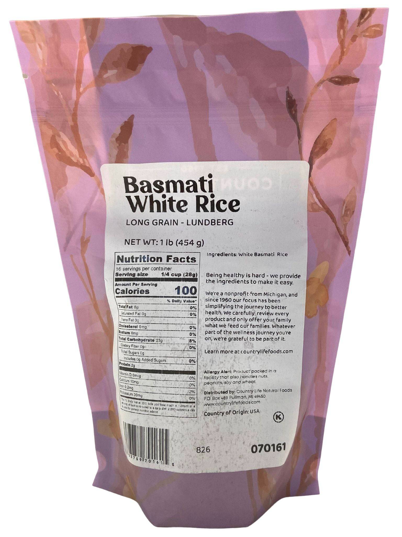 Basmati Rice, White, Lundberg, Rice - Country Life Natural Foods