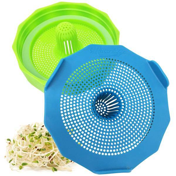 Bean Screen Sprouting Lids, 2pk, Kitchen Tools & Utensils - Country Life Natural Foods