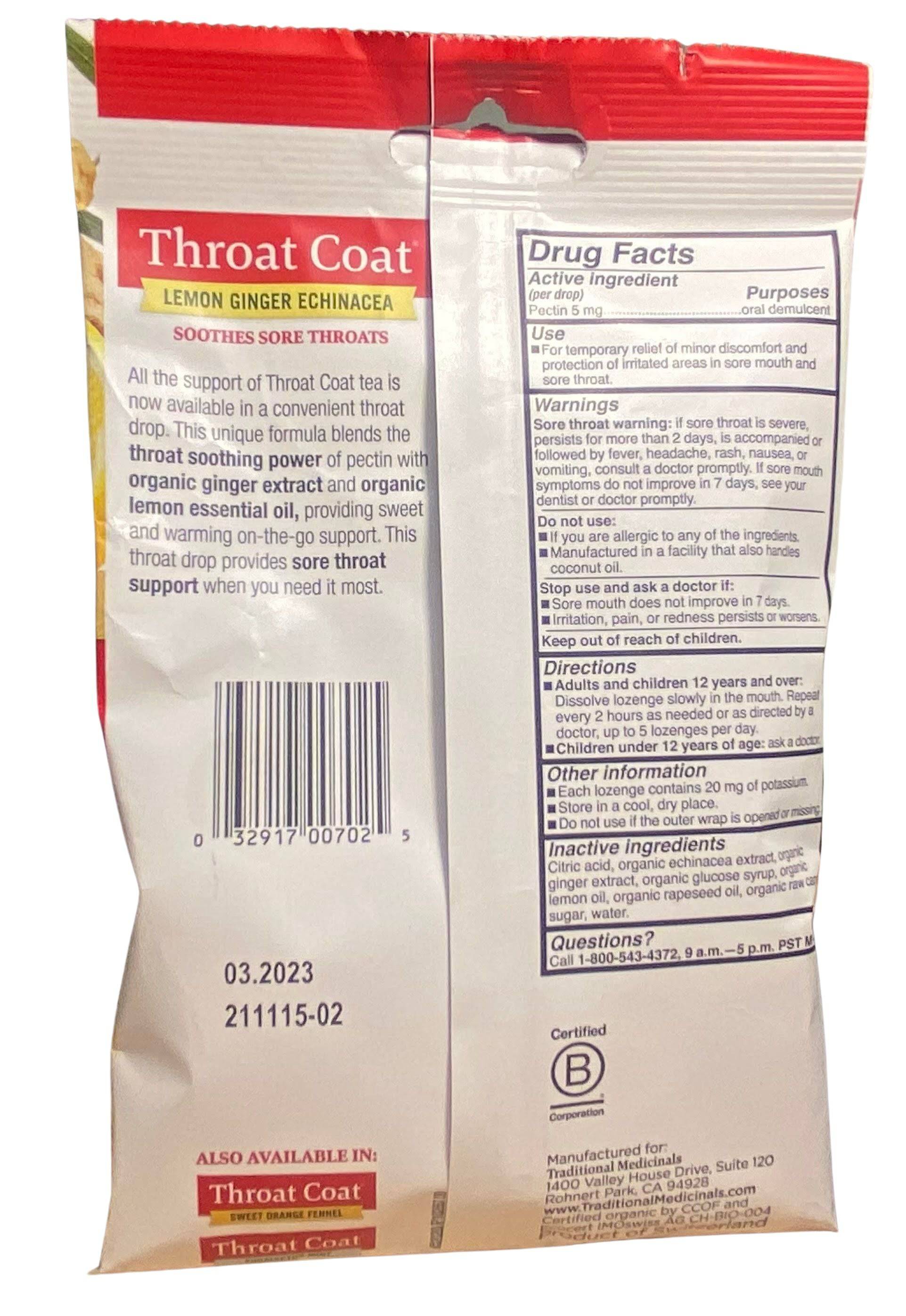 Throat Drops, Organic - Traditional Medicinals, Vitamins & Supplements - Country Life Natural Foods