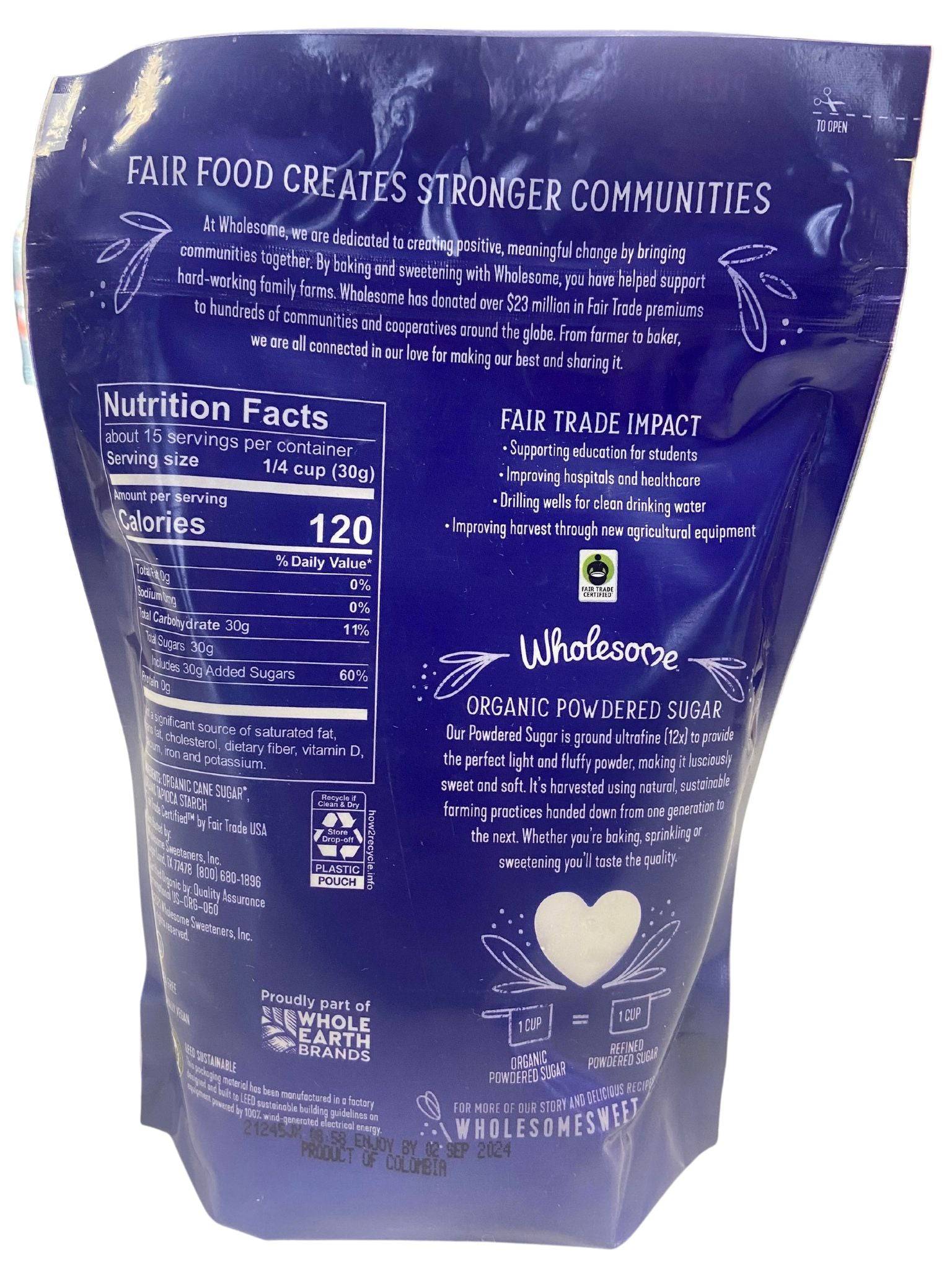 Sugar, Powdered Confectioners, Organic - Country Life Natural Foods