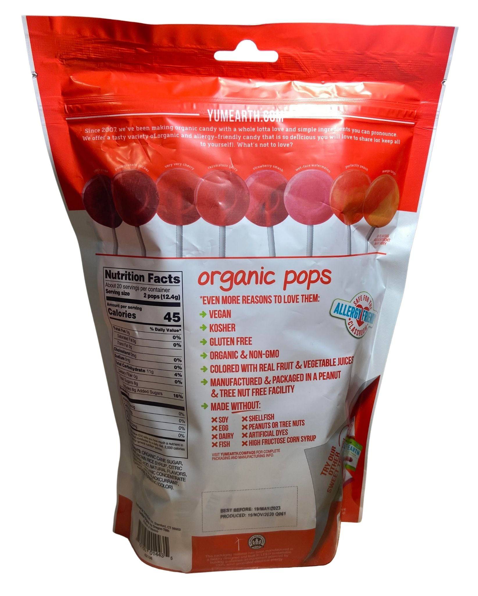 YumEarth Pops, Organic - Country Life Natural Foods